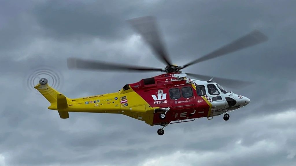 The Westpac life saver rescue helicopter saved a man 1km offshore on the NSW North Coast after he called help from his Apple Watch