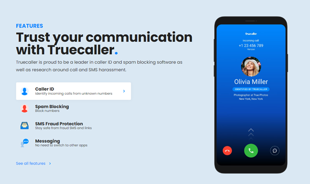 A widely-used app that identifies and blocks spam calls